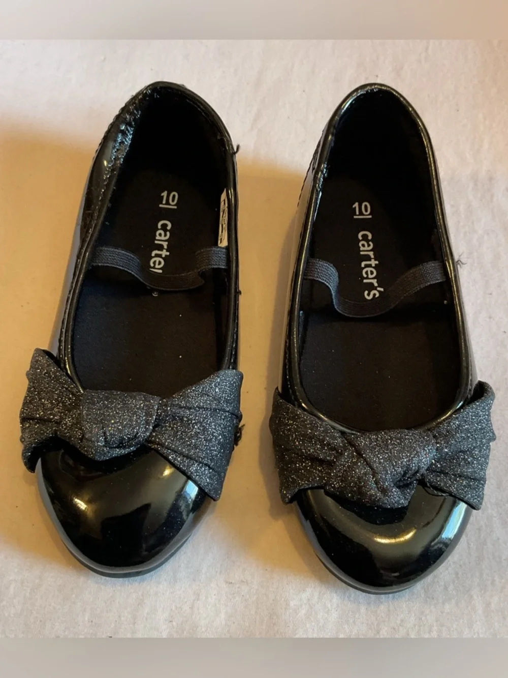 Carter's Black Patent Girls' Bow Dress Flats